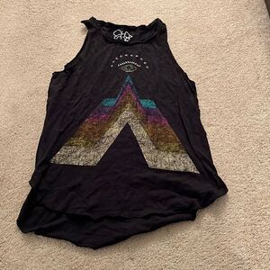 Chaser Black Distressed Tank XS